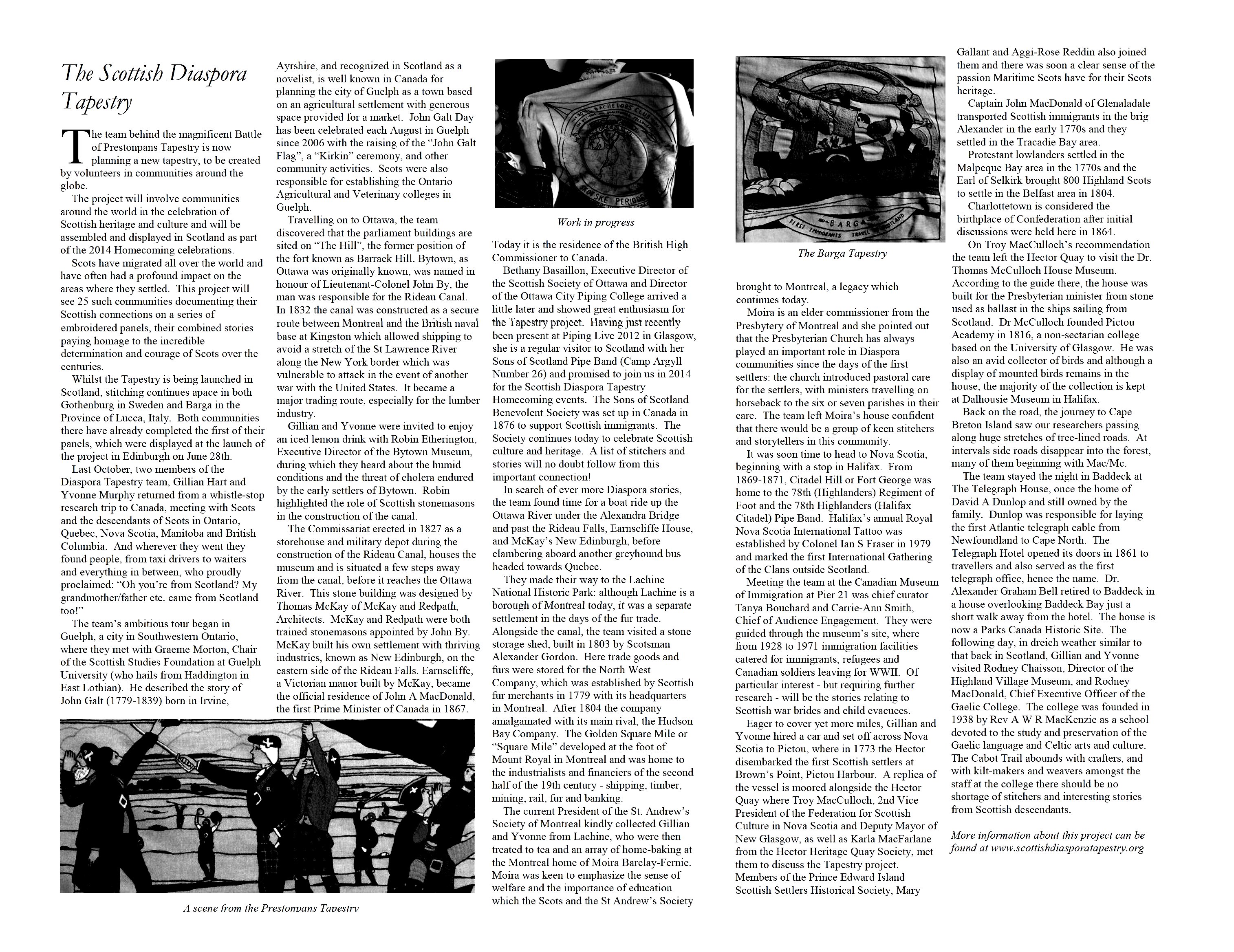 SCOTS CANADIAN ARTICLE