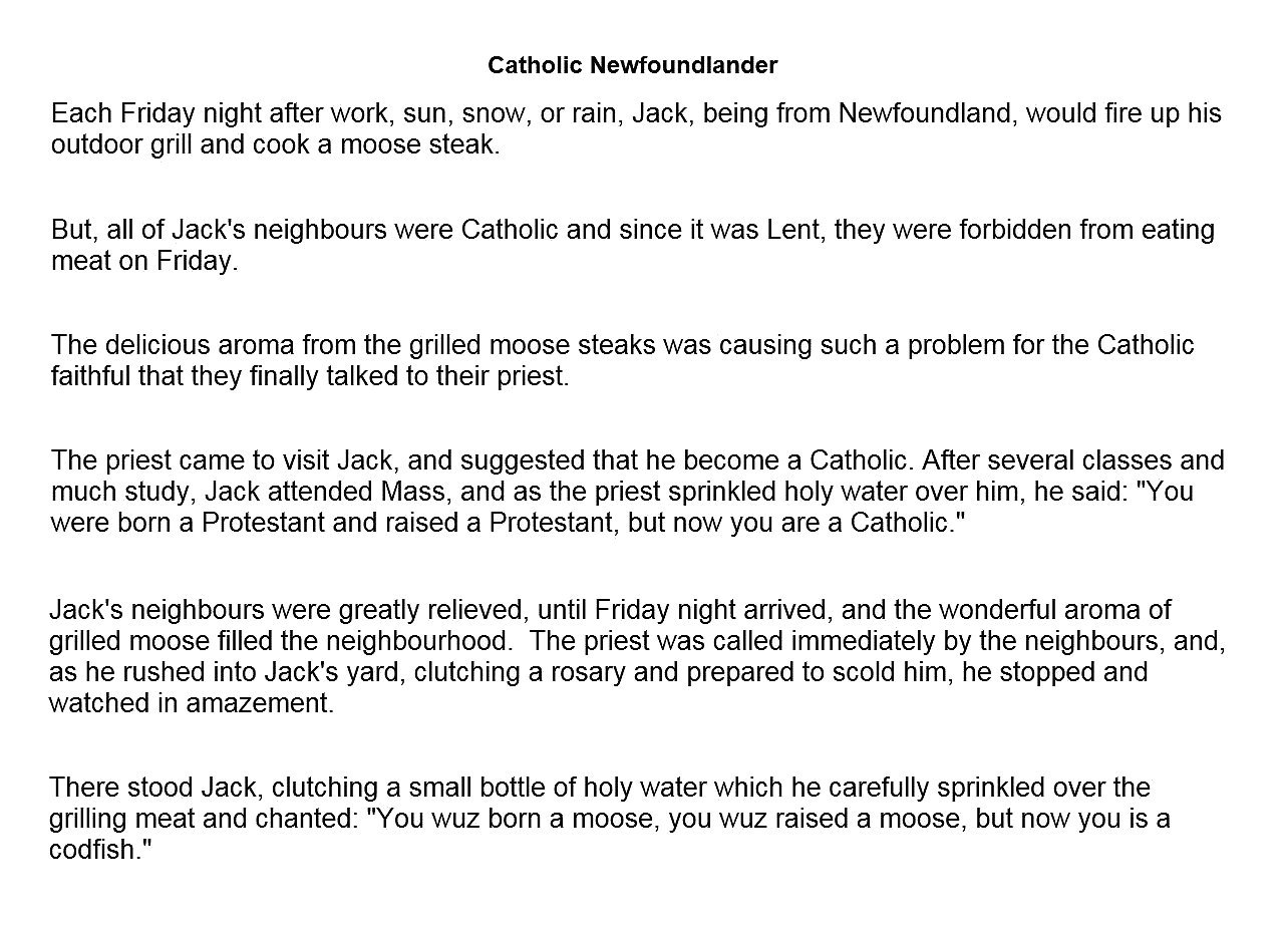 CATHOLIC NEWFOUNDLANDER