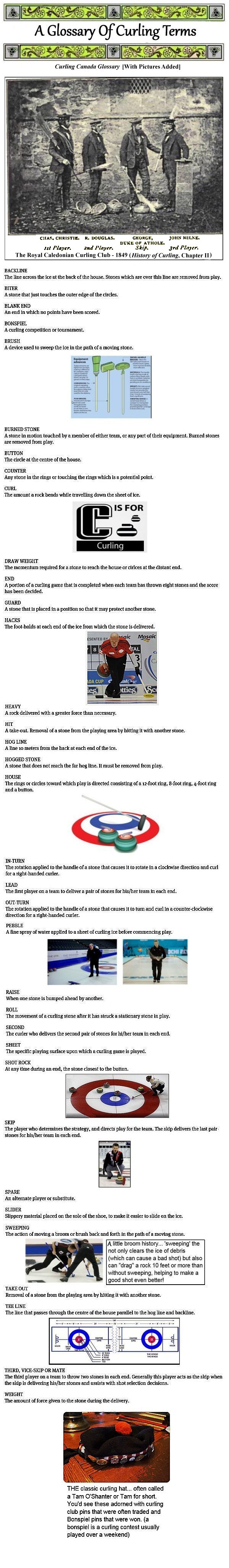 CURLING GLOSSARY