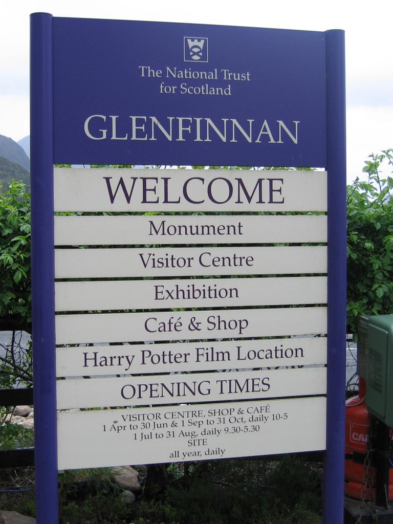 SIGN AT GLENFINNAN