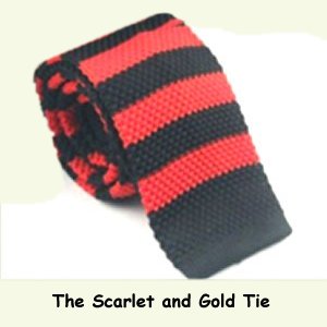SCARLET AND GOLD TIE