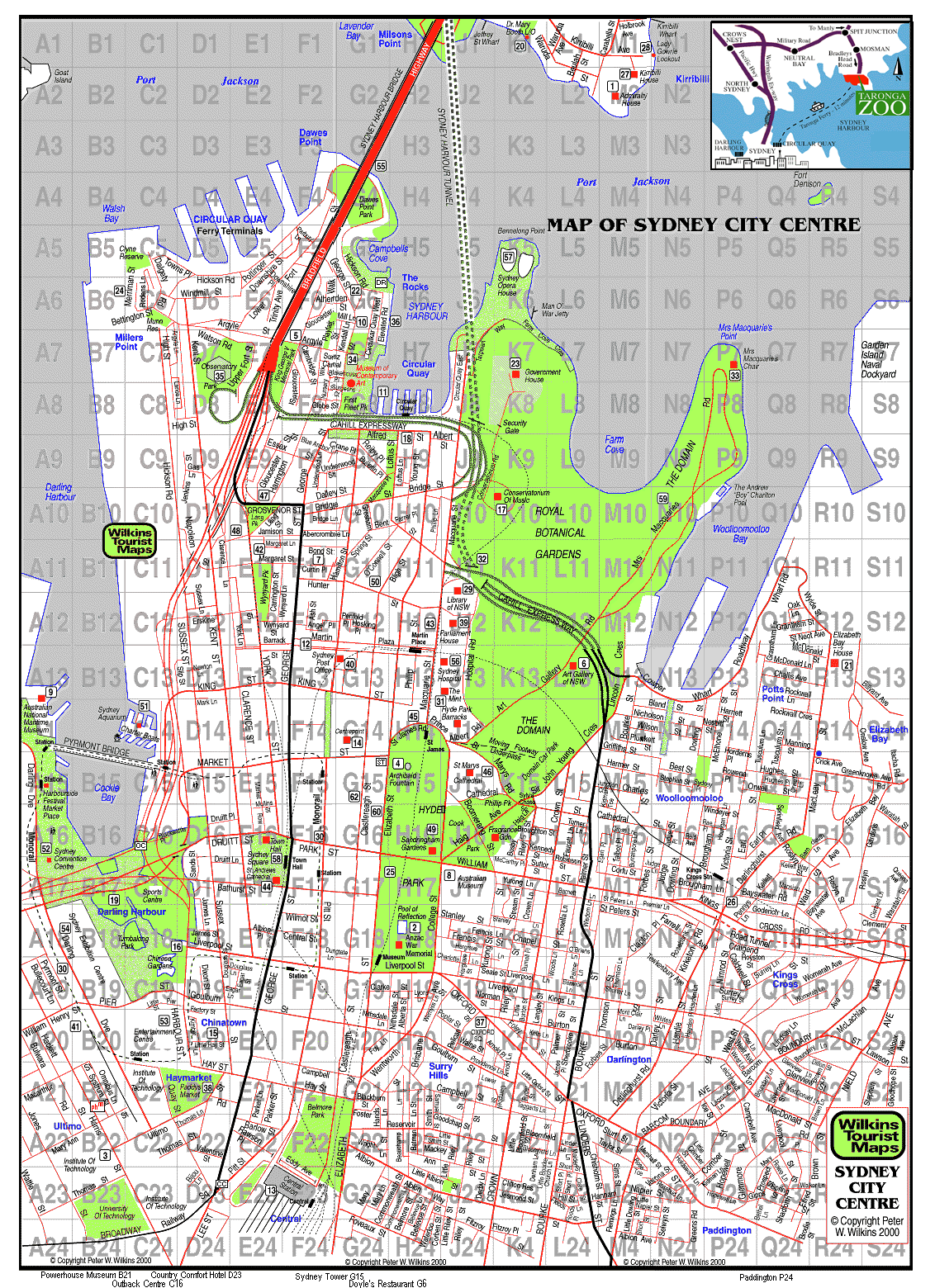 Map Of Sydney City Centre