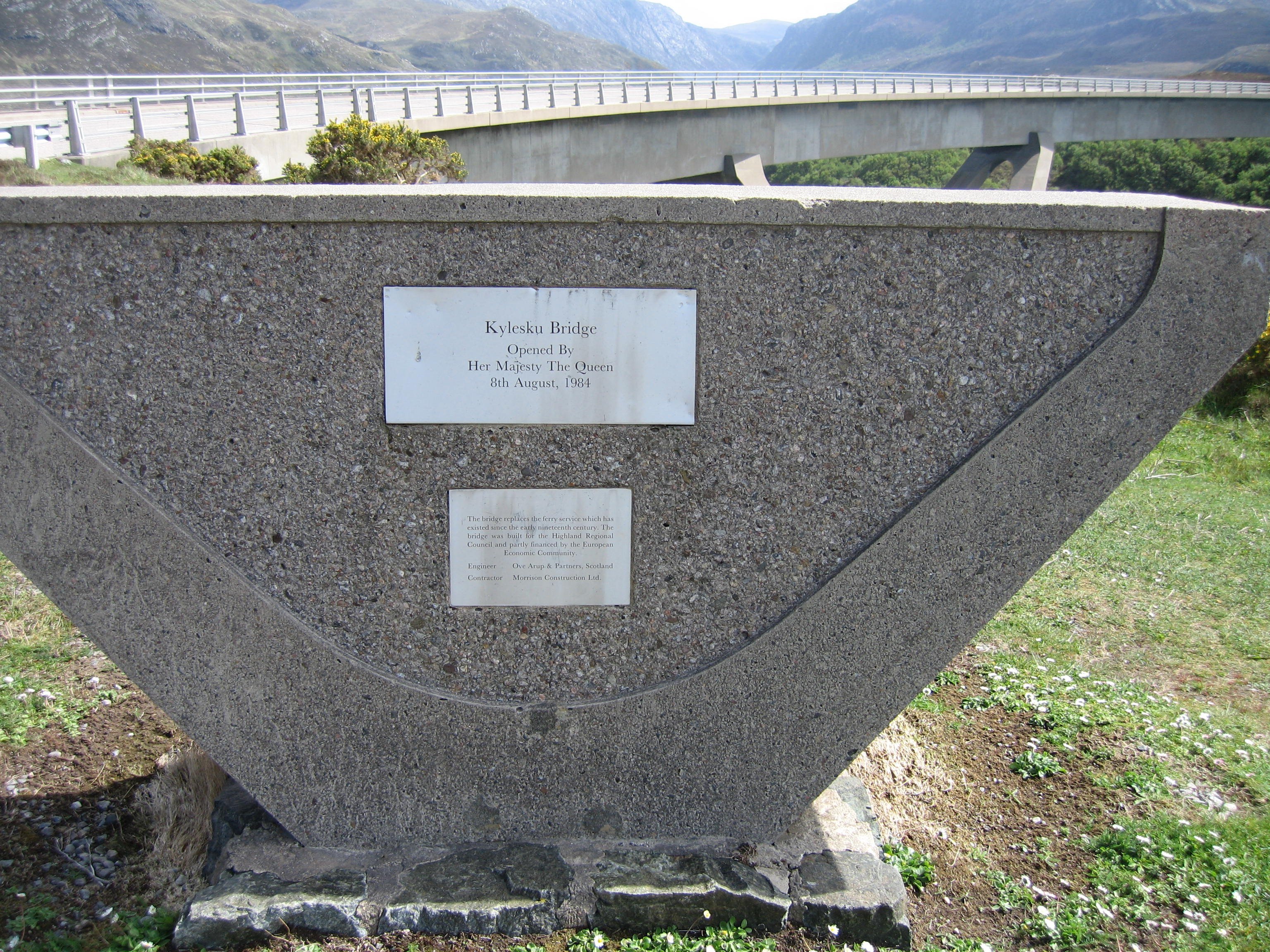 PLAQUE AT KYLESKU BRIDGE